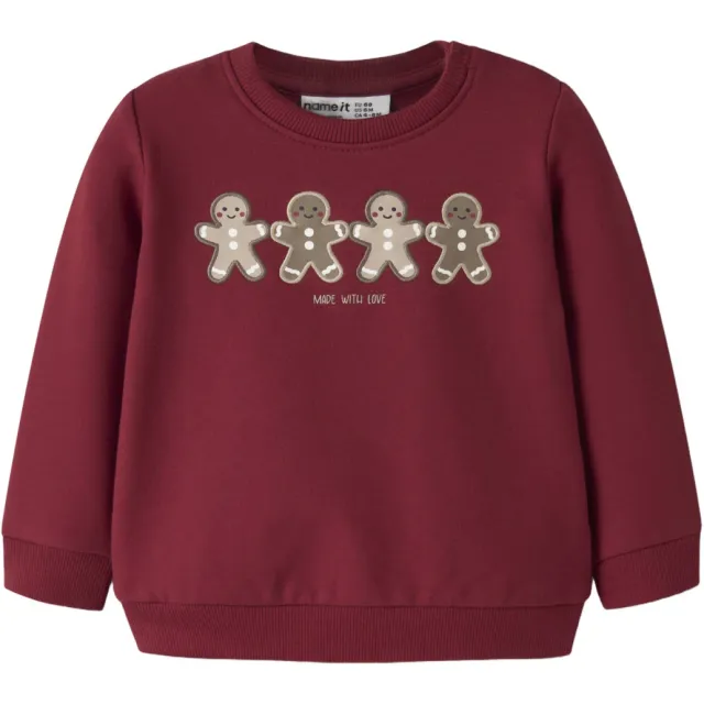 NAME IT BABY sweater met borduursel - rood