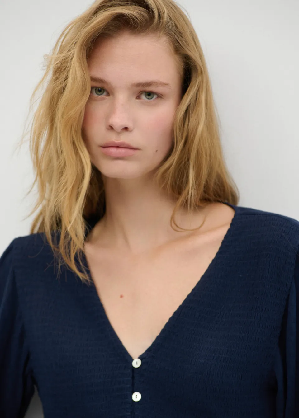 Mango Teen blousetop marineblauw, foto 5
