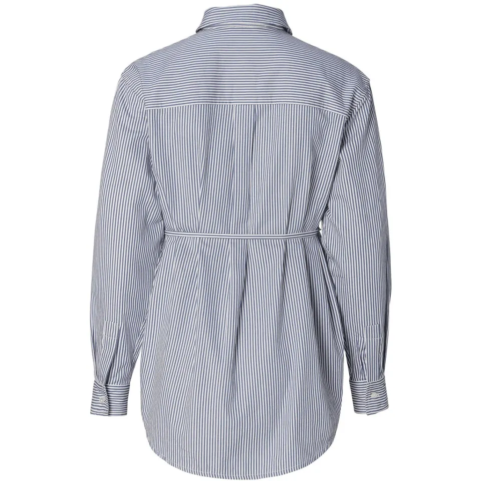 Noppies Arles zwangerschaps- en voedingsblouse blauw/wit, foto 2