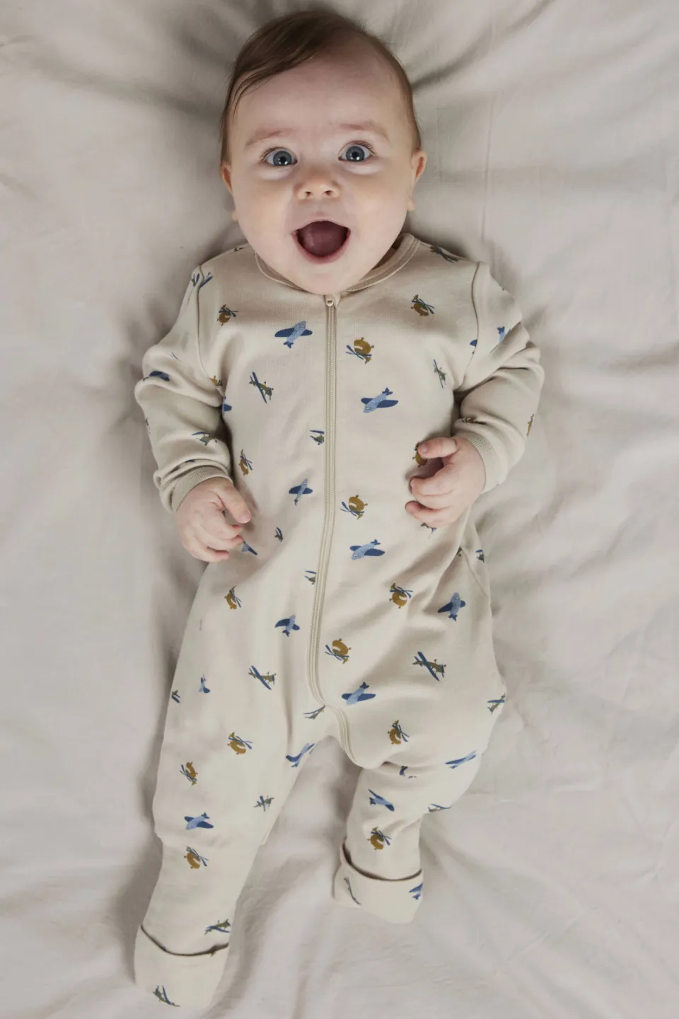 NAME IT BABY NBMNIGHTSUIT pyjama beige blauw Beige/blauw