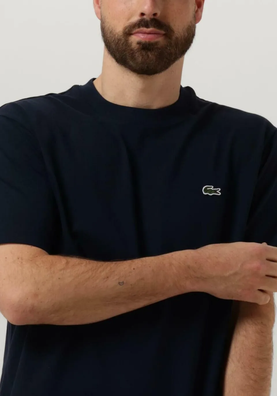 Lacoste Heren Polo's & T-shirts Cotton T-shirt - Donkerblauw, foto 4