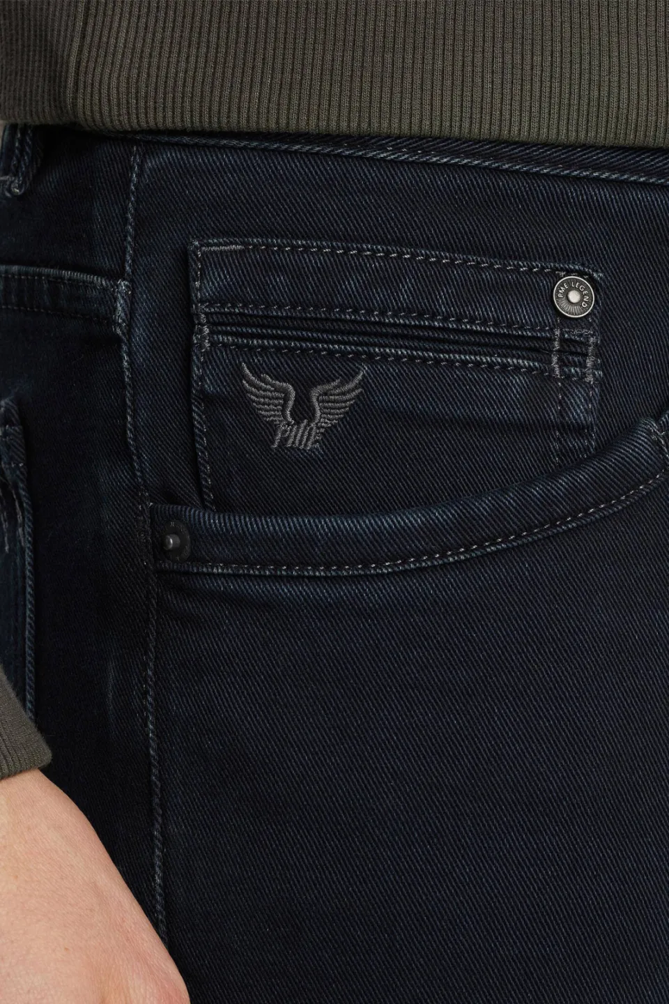 PME Legend TAILWHEEL slim fit jeans donkerblauw dark natural denim, foto 4