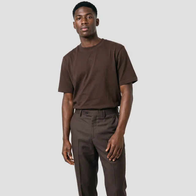 Hugo regular fit T-shirt - donkerbruin, foto 2