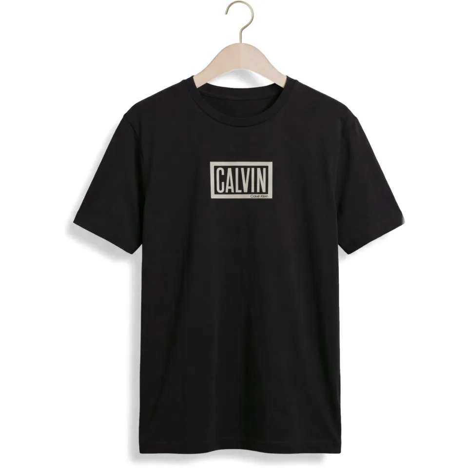 Calvin Klein Heren Polo's & T-shirts Ss 30s Eu Boxed Calvin Graphic Tee - Zwart, foto 2