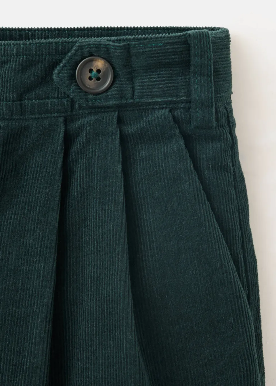 Mango corduroy casual broek donkergroen, foto 5