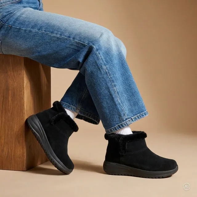 Skechers On-The-Go Stellar enkellaarsje zwart