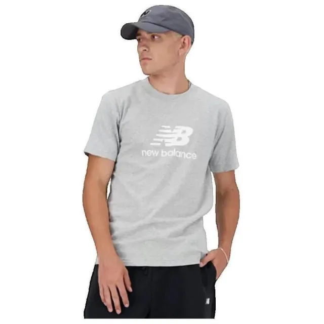 New Balance T-shirt Korte Mouw New Balance T-shirt New Balance Sport Essentials Logo Grijs