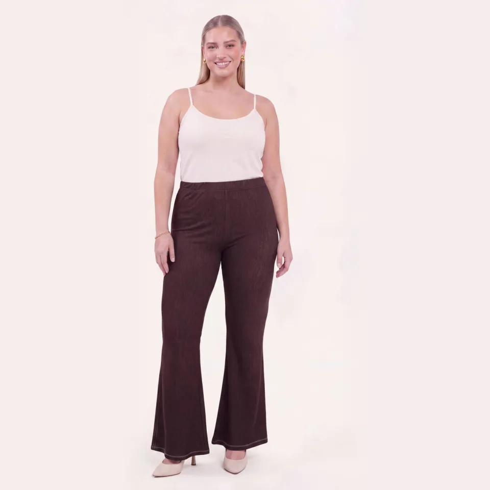 Yoek bootleg broek bruin