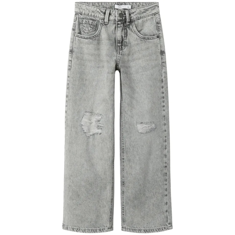 NAME IT KIDS wide leg jeans NKFROSE light grey denim, foto 2