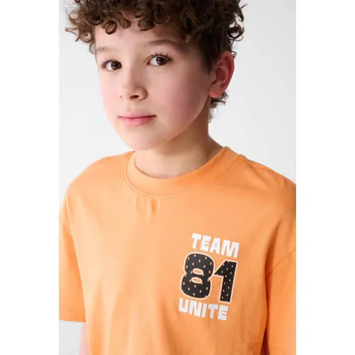 Shoeby T-shirt oranje met backprint, foto 8
