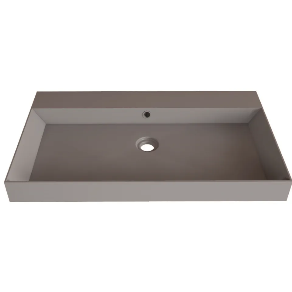 Gliss Design Lako wastafel 90 cm 1 kraangat mat leigrijs
