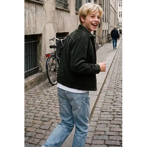 Jack & Jones JUNIOR corduroy overhemd - donkerbruin, foto 3