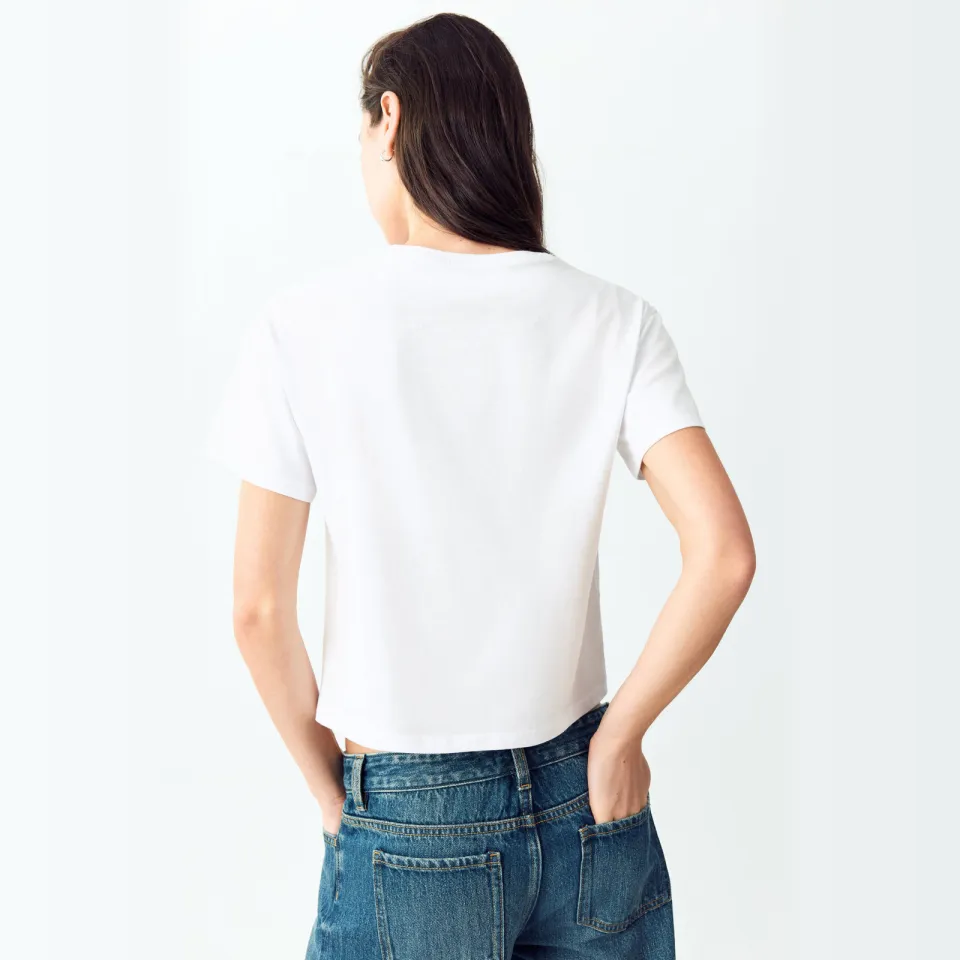Mango Teen T-shirt wit, foto 4