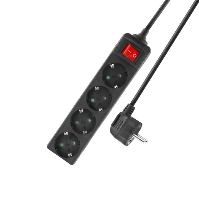 ACT AC2440 stekkerdoos zwart