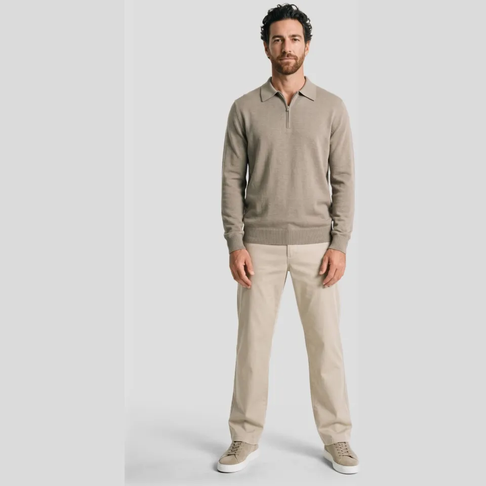 Profuomo trui fijn gebreid lichtbruin beige, foto 3