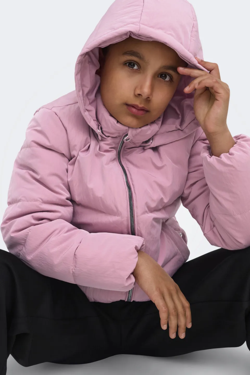 Only Dolly Short Puffer winterjas roze, foto 7