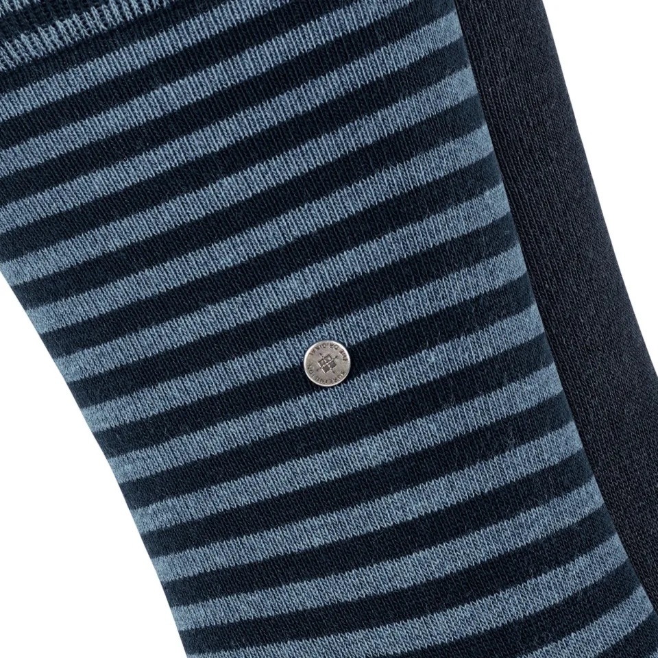 Burlington Everyday Stripe sokken donkerblauw 2-pack blauw, foto 5