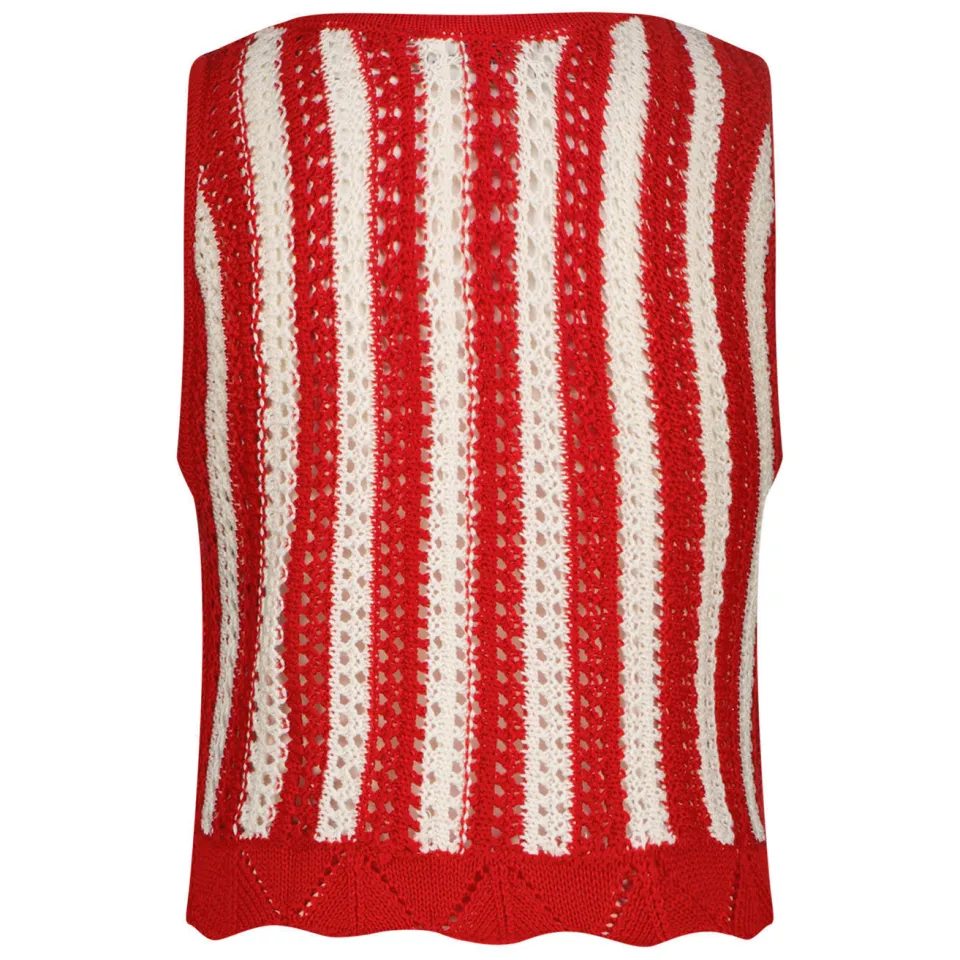 Vingino Ginny gestreepte mouwloze top rood, foto 3