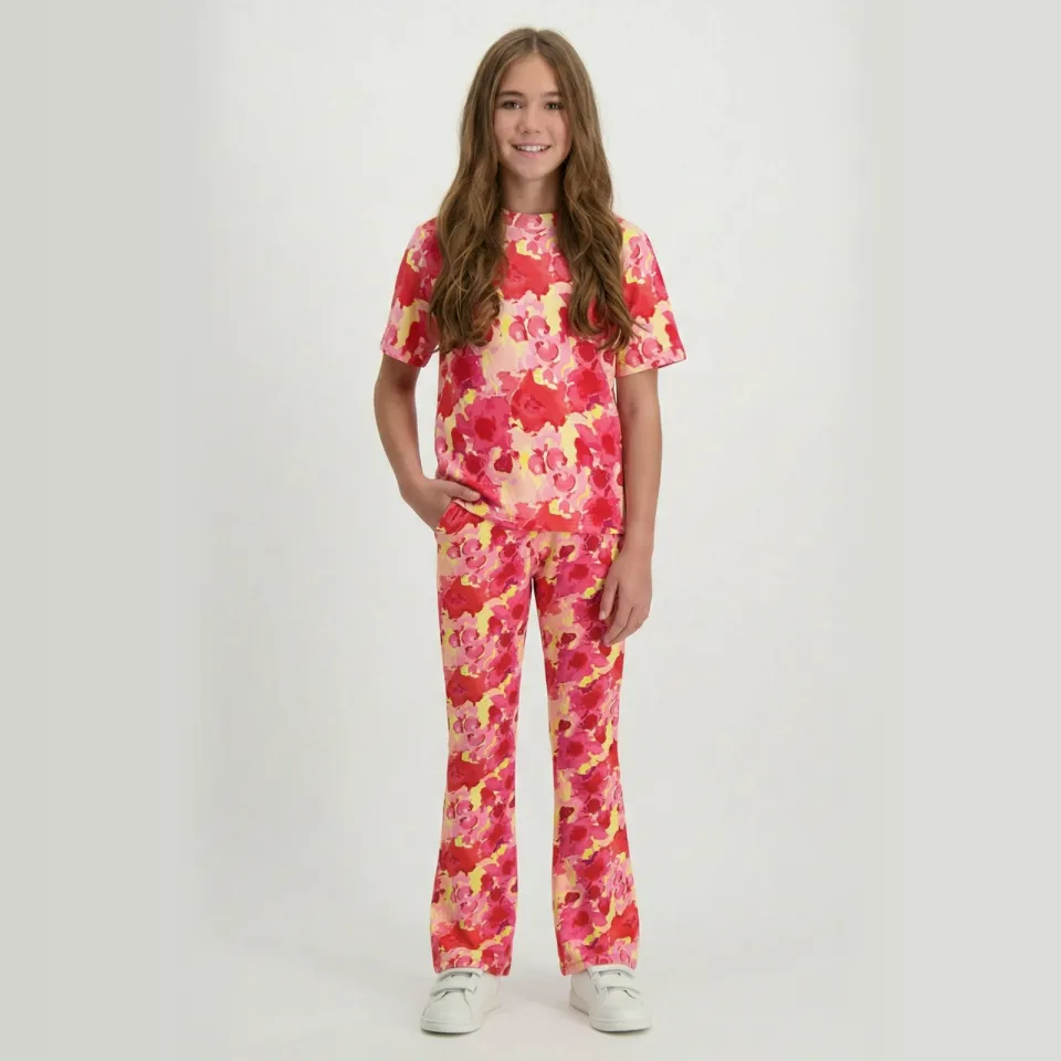 Cars T-shirt roze all-over print Roze/rood