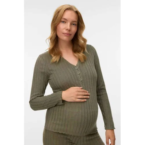 Mamalicious MLFelizia zwangerschaps longsleeve groen, foto 2