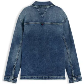 Tommy Hilfiger denim overhemd - middelblauw Effen, foto 2