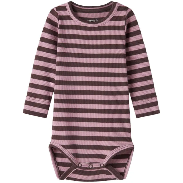 NAME IT BABY gestreepte romper - paars, foto 2