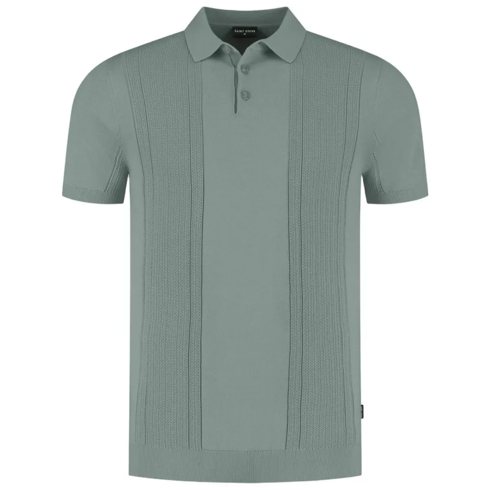 Saint Steve regular polo fijn gebreid groen, foto 3