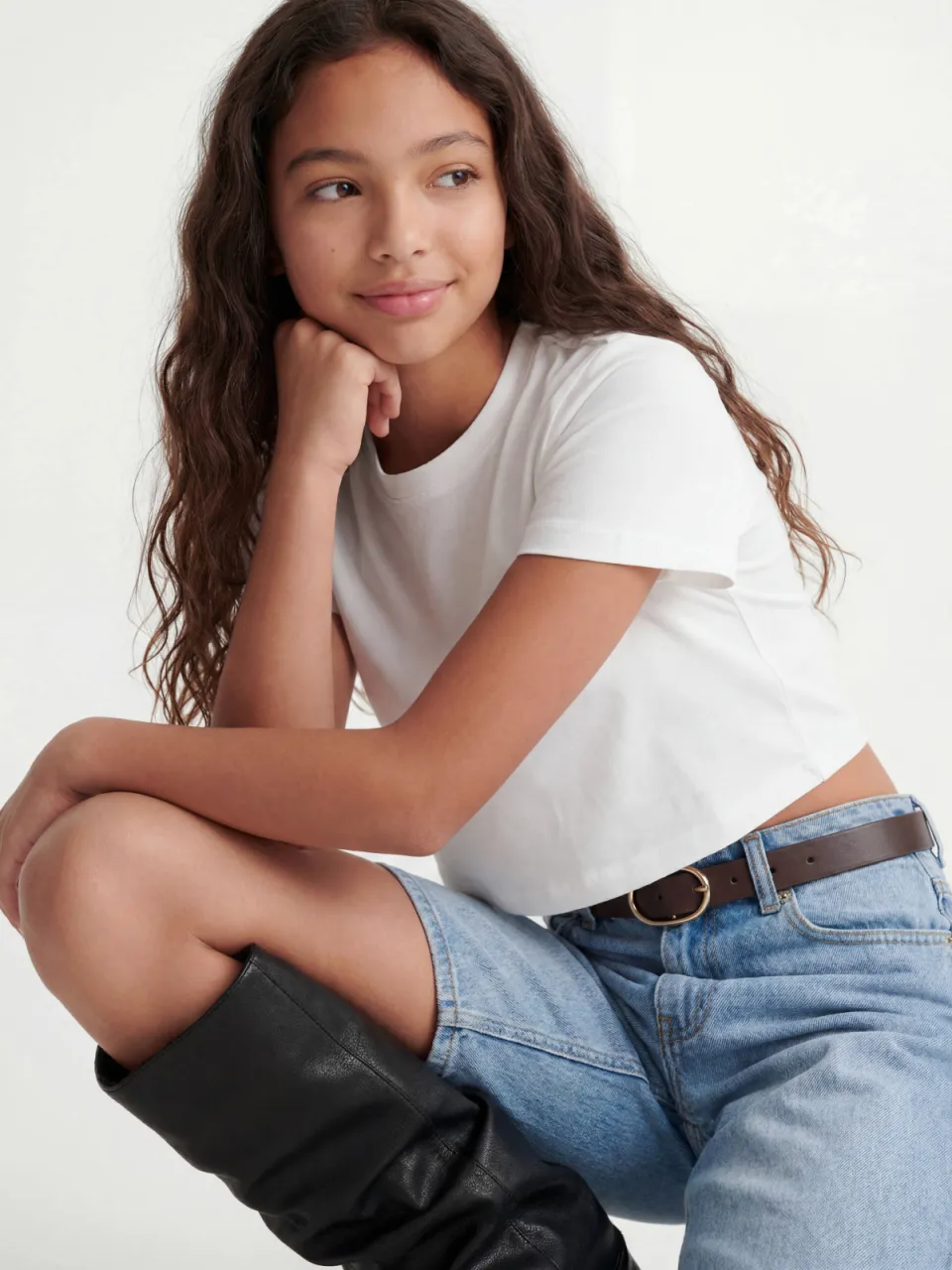 JJXX GIRL JXJESSICA imitatieleren riem donkerbruin, foto 3