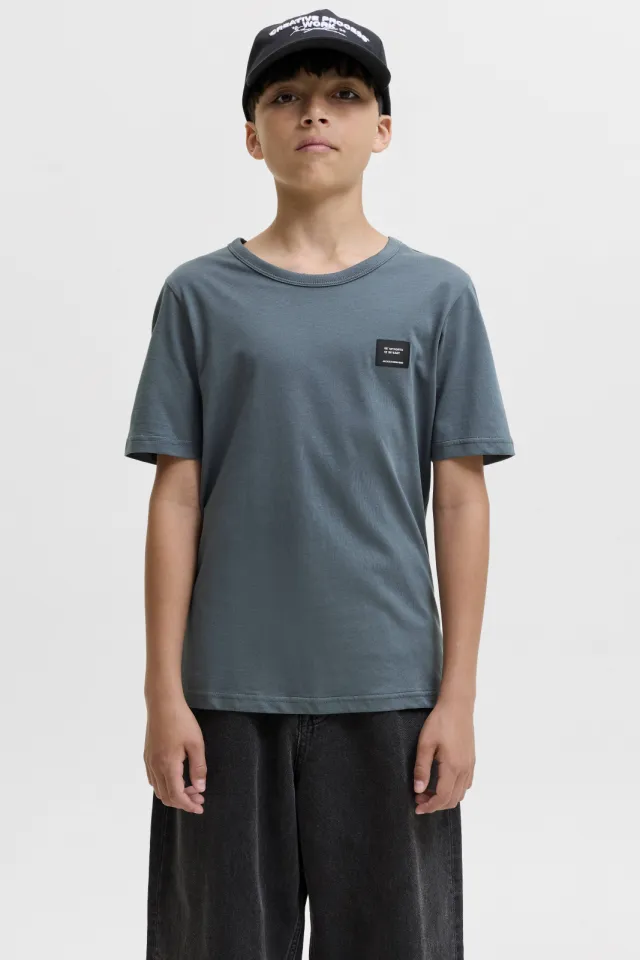 Jack & Jones T-shirt grijsblauw effen