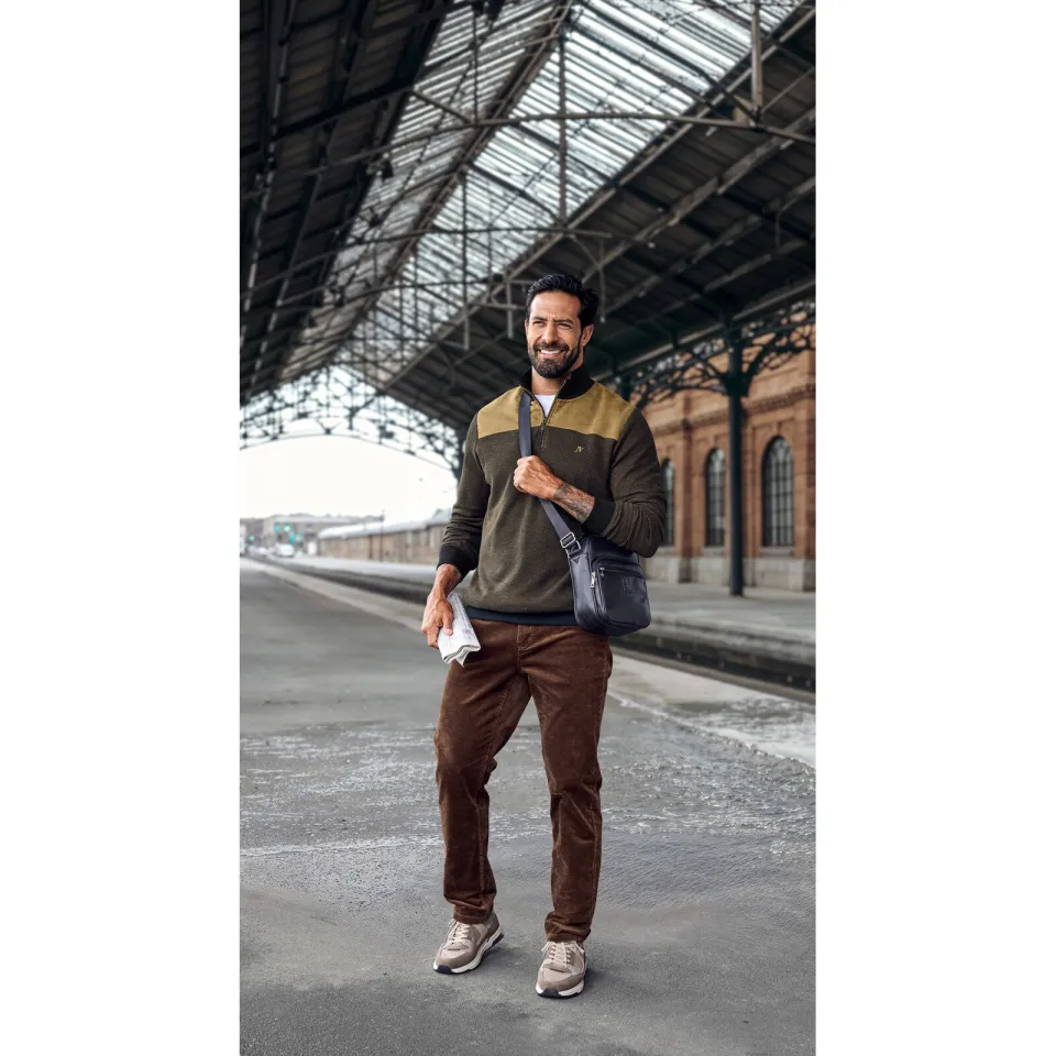 Jan Vanderstorm +FIT Collectie gebreide trui meerkleurig MAGNUSGARD Plus zwart, foto 3