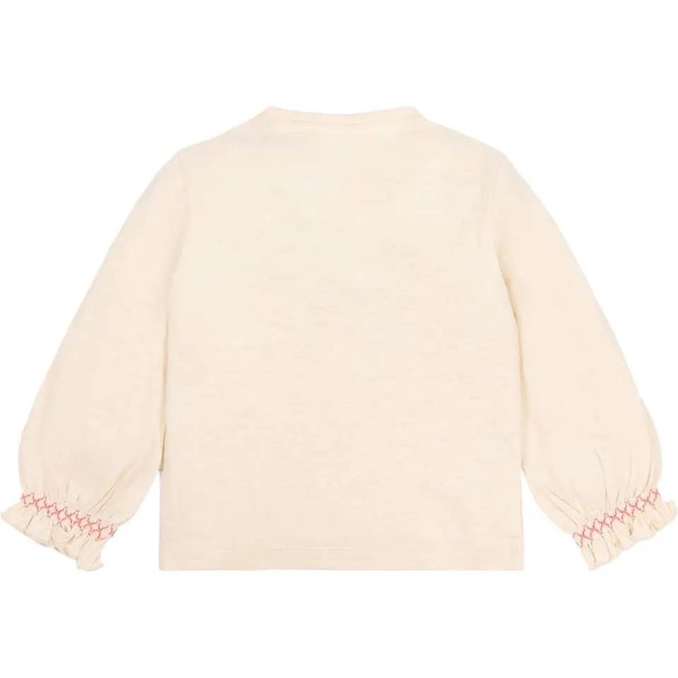 Little Dutch gebloemde longsleeve met ruches beige, foto 3
