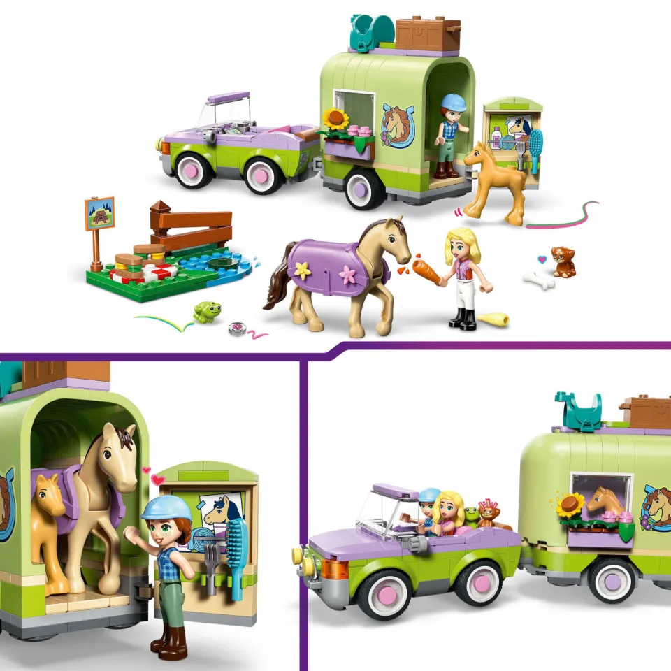 Lego Friends Trailer met Paard en Veulen Speelgoed voor Kinderen 42695