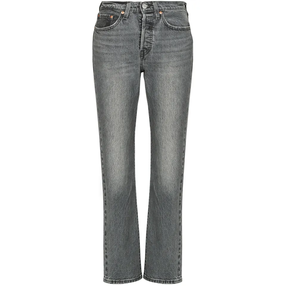 Levi's 501 high waist straight leg jeans black denim, foto 2
