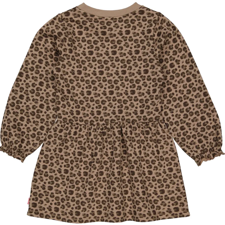 QPI sweatjurk met panterprint bruin, foto 3