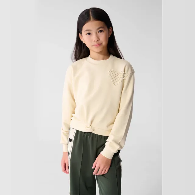 Shoeby sweater met parels - ecru