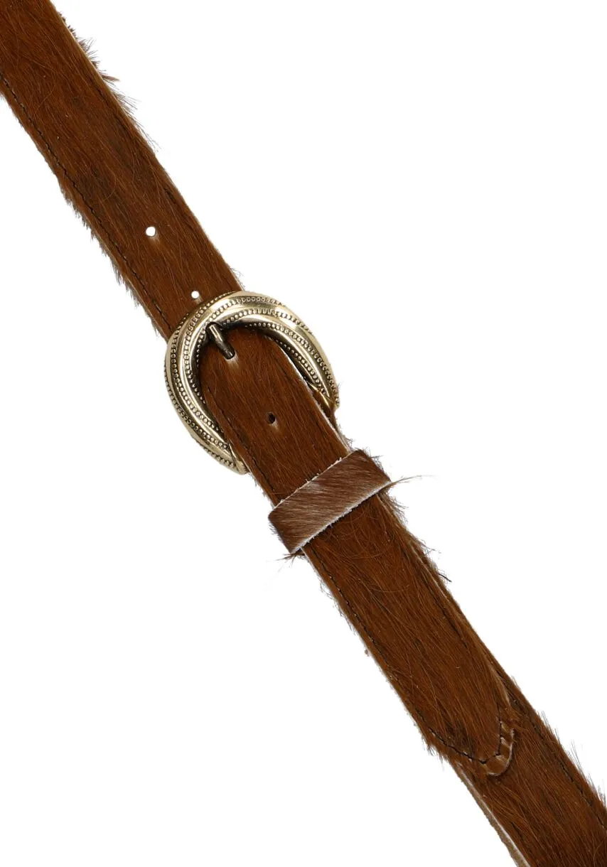 Notre-V 4310 ponyhair riem bruin, foto 2