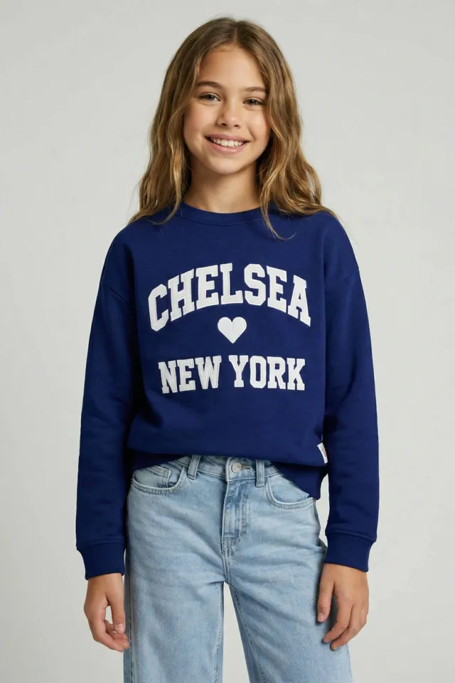 Cars sweater met print - marineblauw Marineblauw/wit