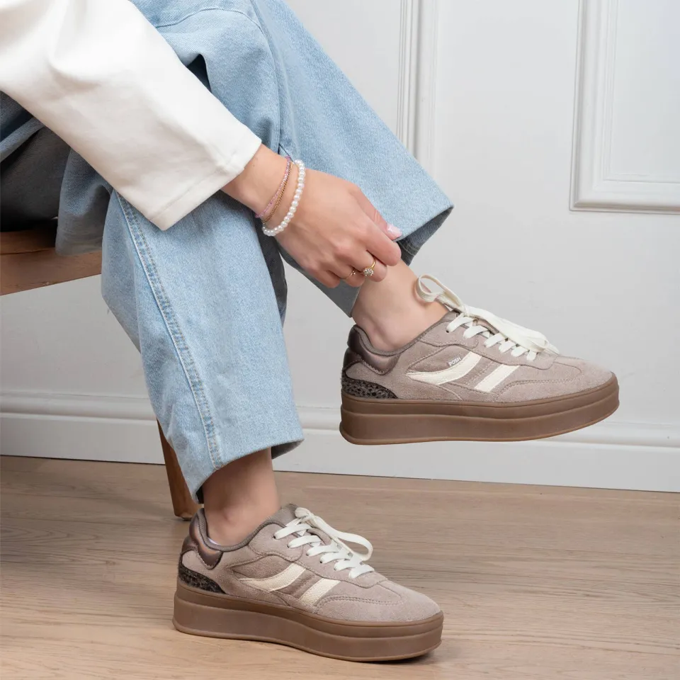 POSH by Poelman Millie leren sneakers - beige, foto 6