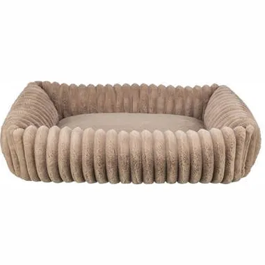 Trixie Lonni ribfluweel hondenmand lichtbruin 100 x 70 cm