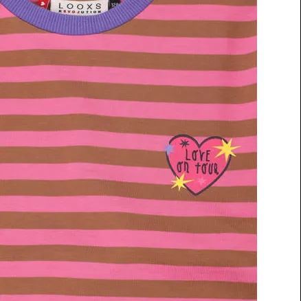 LOOXS little oversized gestreepte longsleeve roze, foto 3