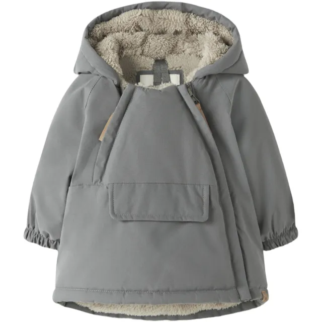 Lil' Atelier Baby winterjas grijs