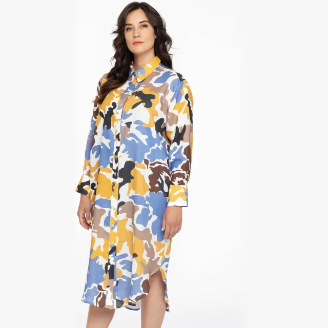 Yoek Nadia blousejurk oker