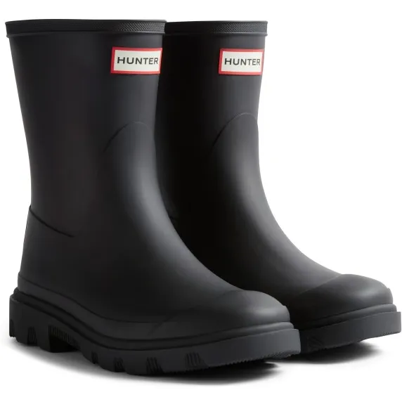 Hunter Boots Hunter Downpour short boot regenlaarzen met profielzool en logo - zwart, foto 2