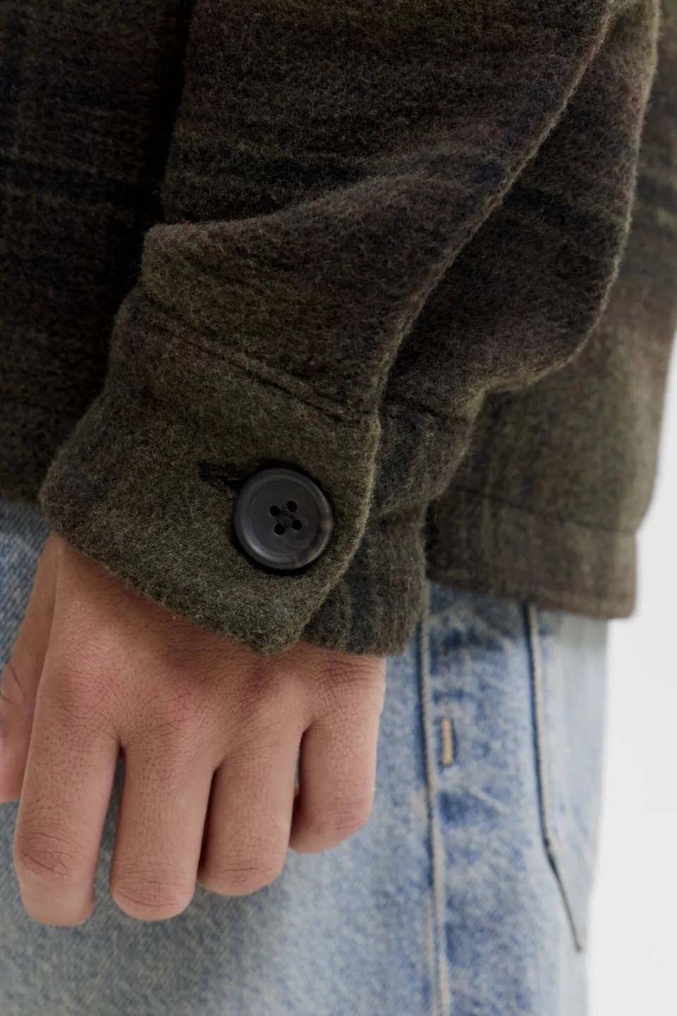 Jack & Jones JUNIOR geruit overshirt - donkergroen, foto 6