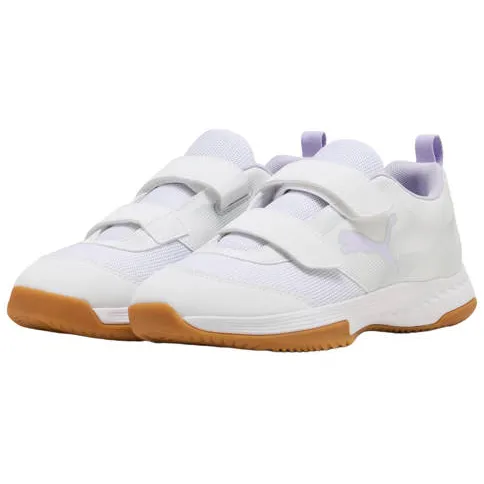 Puma Varion 3 V junior imitatieleren voetbalschoenen - wit/lila, foto 4