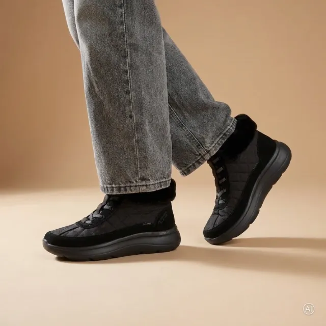 Skechers Slip-Ins Cozy Fit veterboots zwart, foto 6