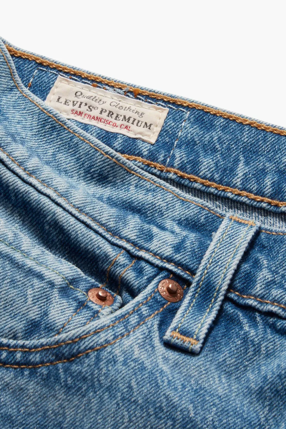 Levi's 501 straight leg jeans light blue denim, foto 5