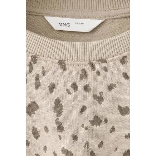 Mango Kids sweater met panterprint - pastelbruin, foto 3