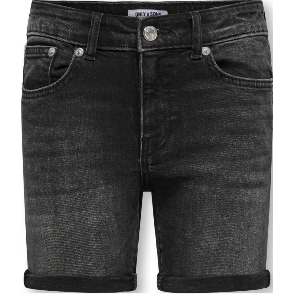Only & Sons Junior regular jeansshort washed black, foto 2