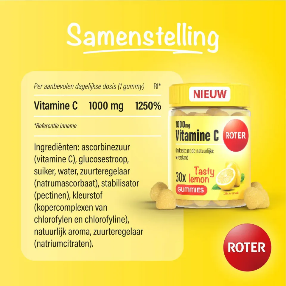 Roter vitamine C 1000 mg gummies citroen, foto 4